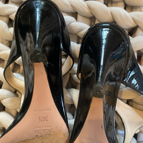 Prada T Strap Patent Leather Sandals - Picture 9 of 15